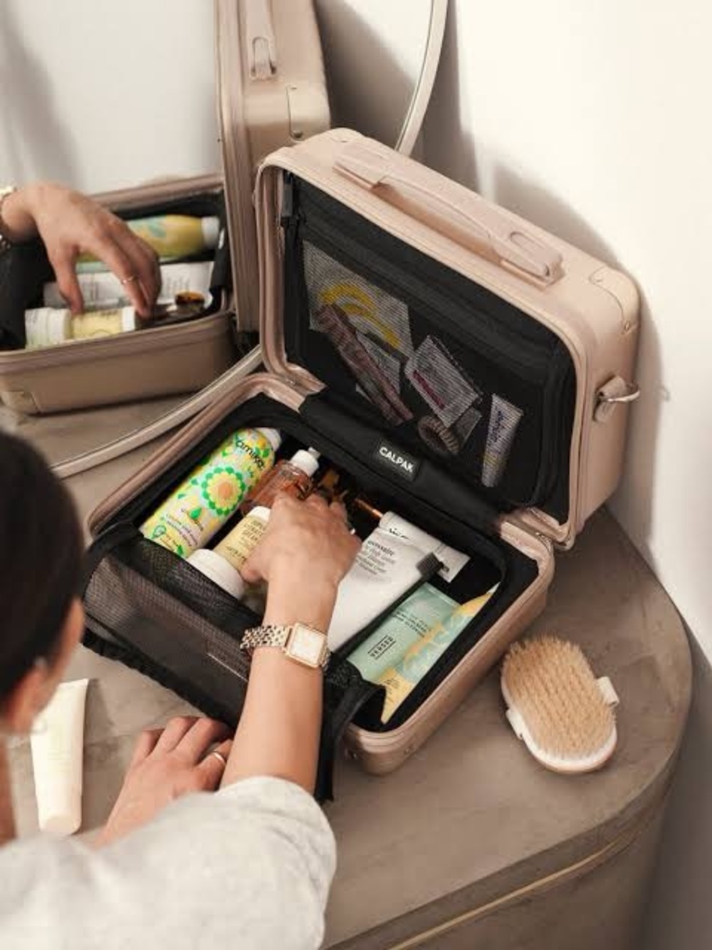 Calpak Ambeur Vanity Case in Gold - Picture 2 of 8